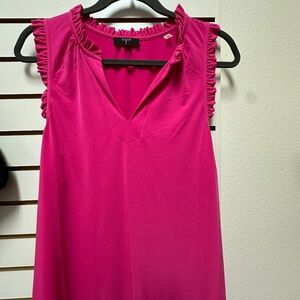 Tahari Fuscia Sleeveless Top